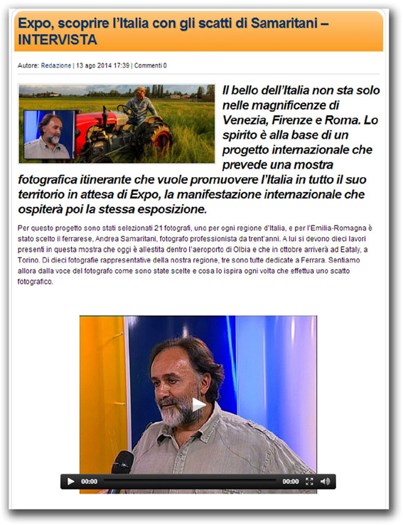 Telestense intervista del 13 agosto 2014